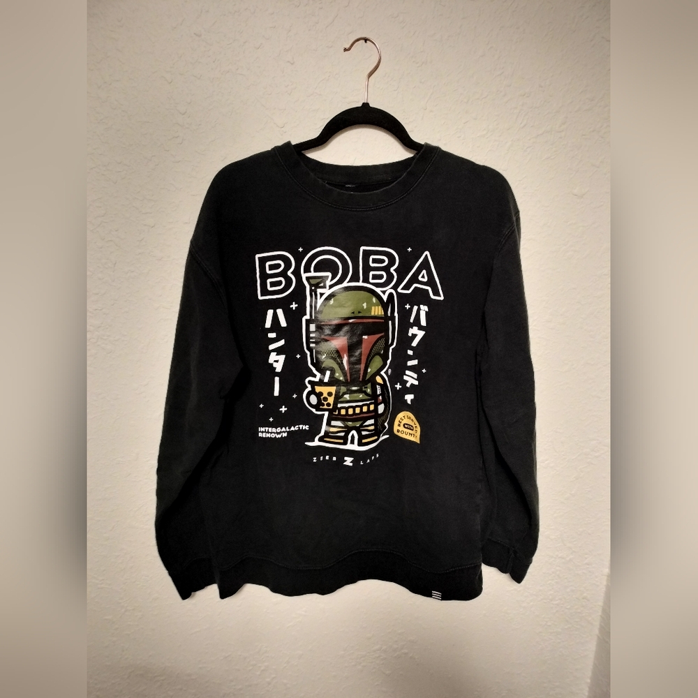 Zeeb Labs Boba Fett Collectors Sweatshirt Unisex XL Black Star Wars.
